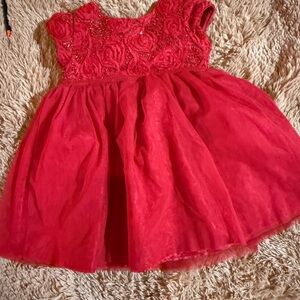 Elegant Red Kids Dress